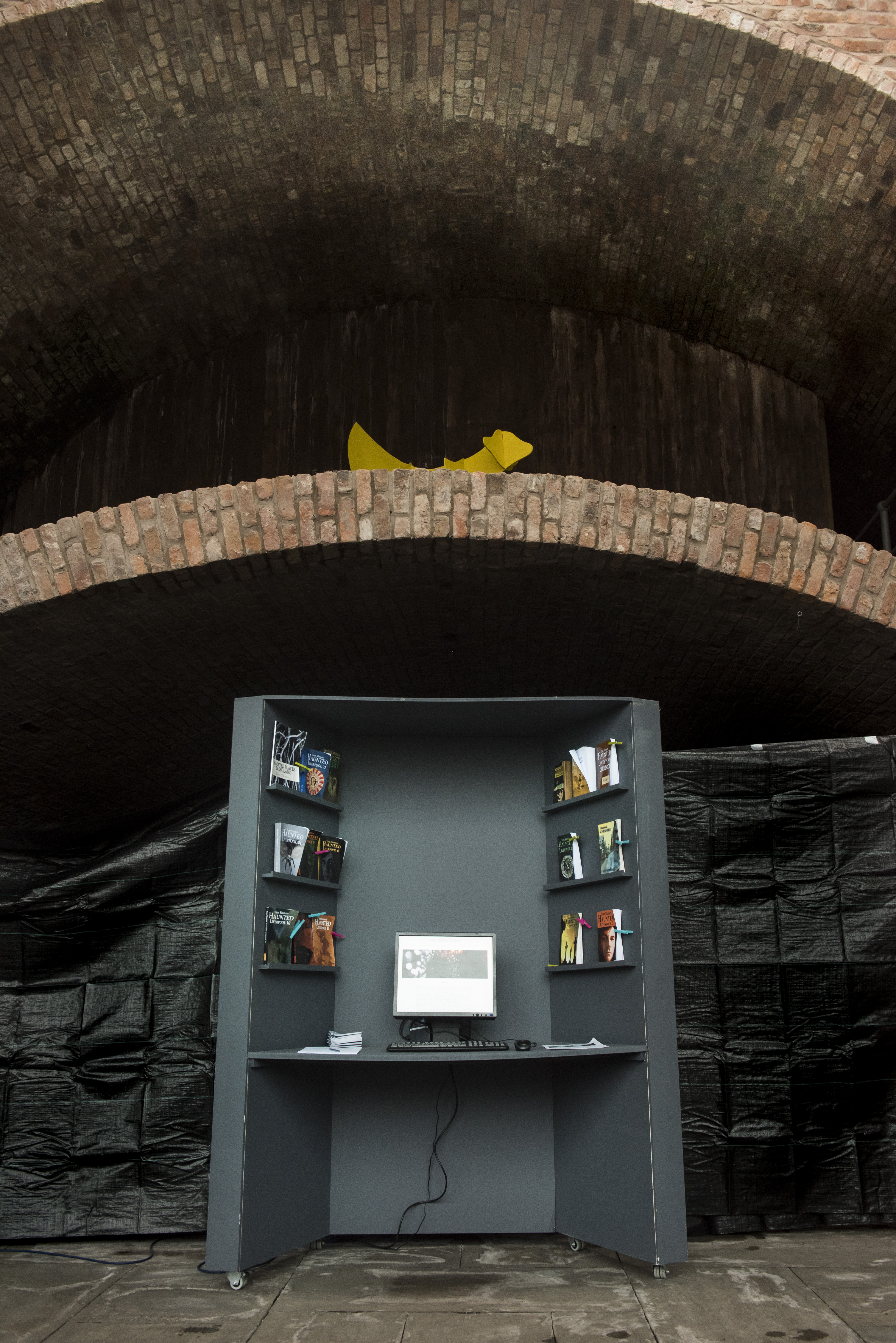 The Ghost Portal Booth in Williamson Tunnels Heritage Centre