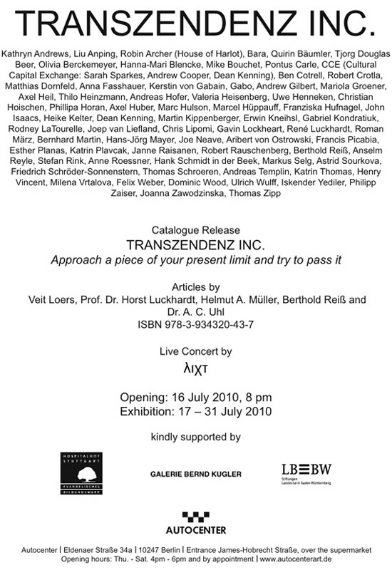 transzendenz invite